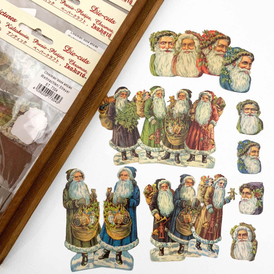 Classic Santa Loose Christmas Paper Scrap Pack